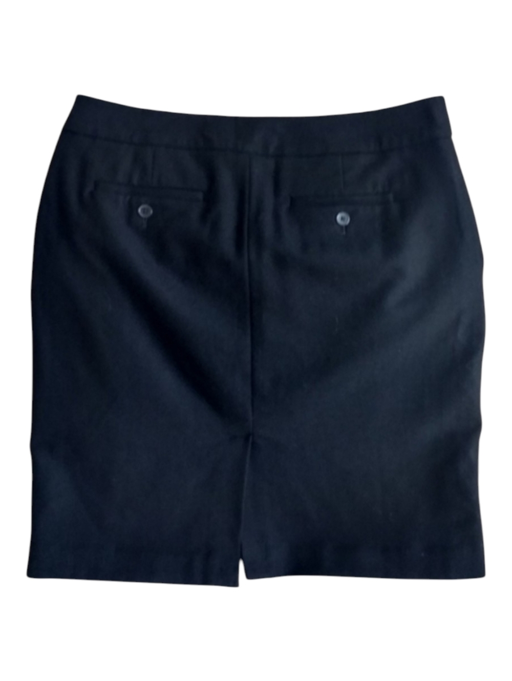 NWT Eddie Bauer Black Wool Pencil Skirt Women's Size 10P 10 Petite Lined Classic
